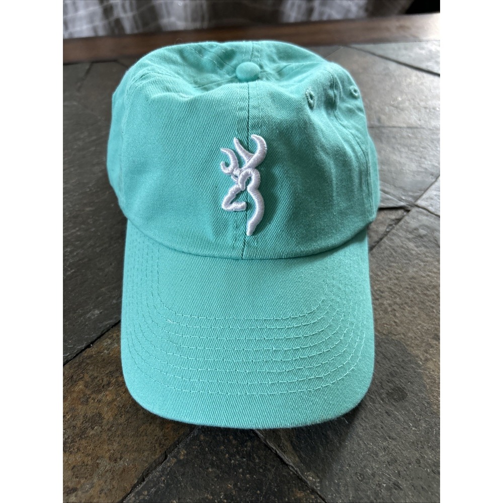 Womens Browning  Embroidered Deer‎ Turquiose Ballcap  Adjustable Hat